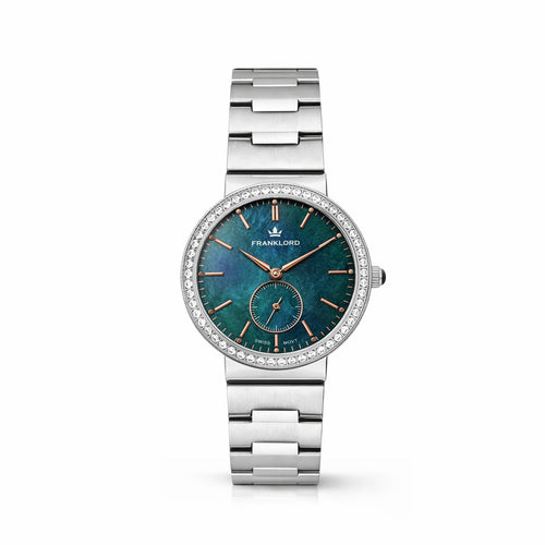 Franklord Callista Onyx | Black Mother-of-Pearl Diamond Bezel Watch for Women - Franklord Watches