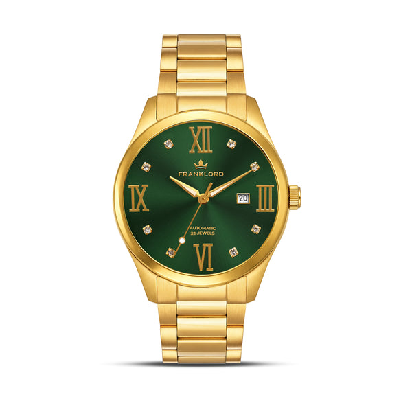 Franklord Regal Sapphire Roman Mens Automatic Watch – Imperial Emerald