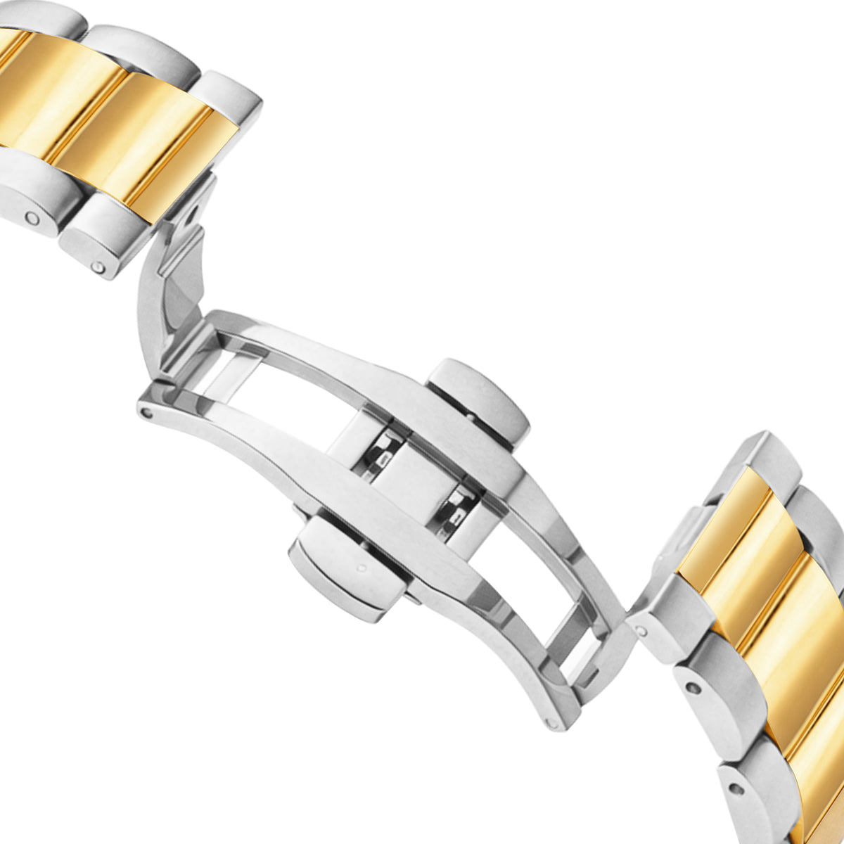 Franklord Maha Vastu Couple Watch Set – Two-Tone White His & Hers Automatic | Matching Pair