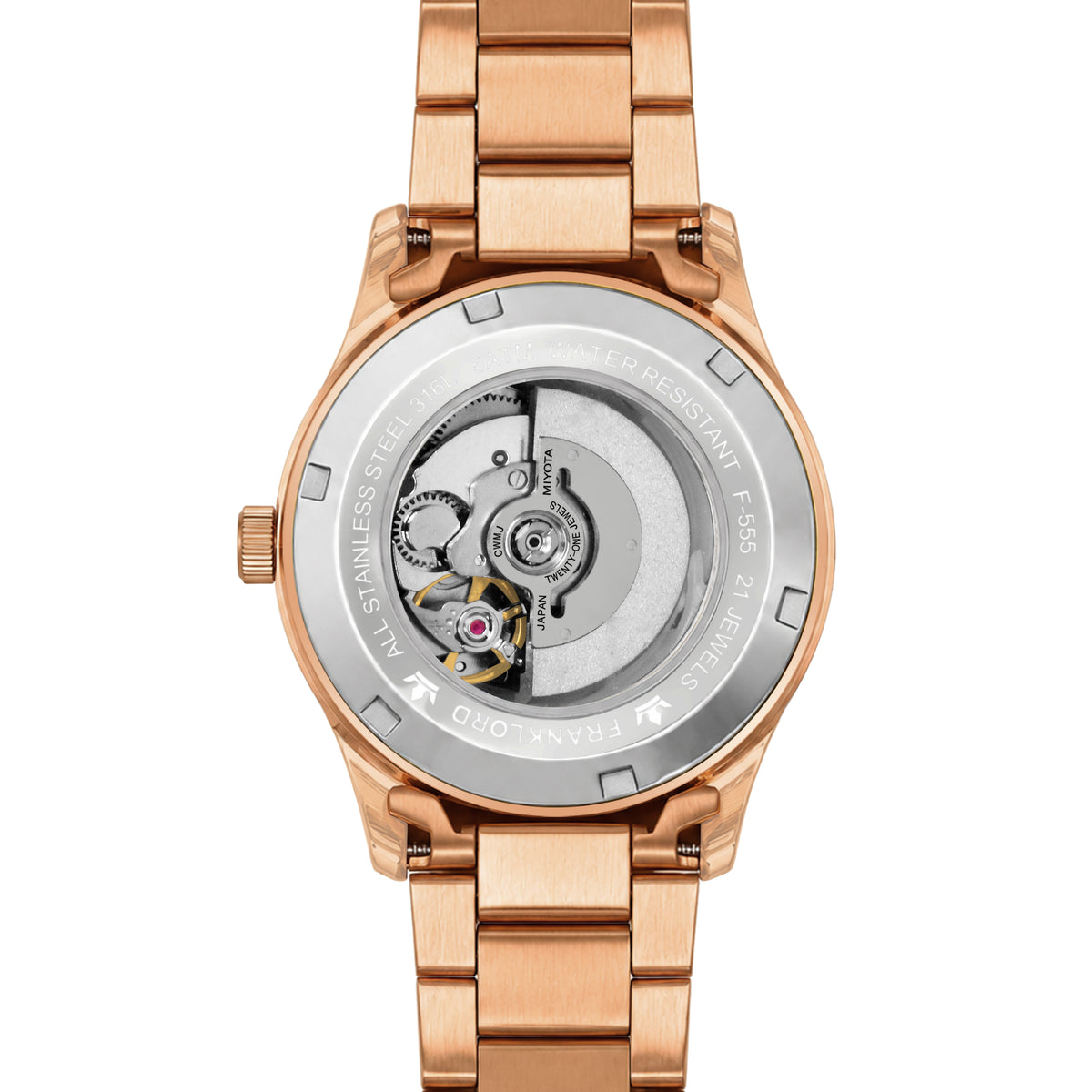 Franklord Maha Vastu Couple Watch Set – Rose Gold His & Hers Automatic | Matching Pair