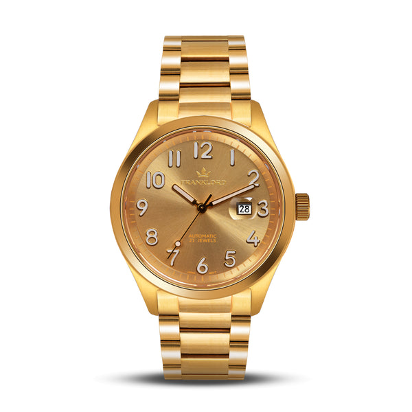 Franklord Regal Sapphire Vanguard - Gold On Gold | Luxury Automatic Watch For Men