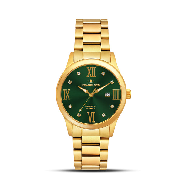 Franklord Regal Sapphire Roman Ladies Automatic Watch – Empress Emerald