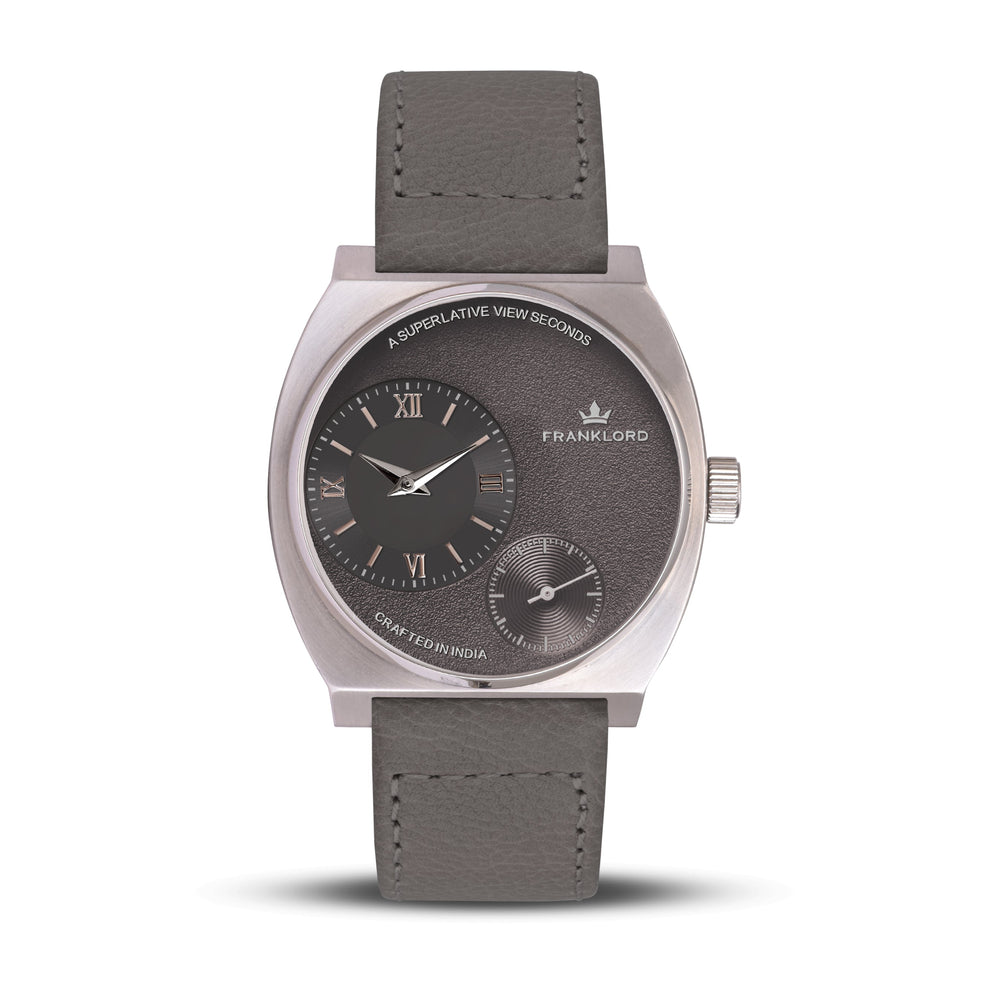 Franklord Eccentrica | Asymmetric Small Second Watch - The Graphite Stealth