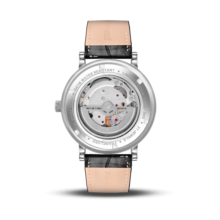 Franklord Heritage Open Heart – Black Shadow | Men’s Black Dial Automatic Watch - Franklord Watches