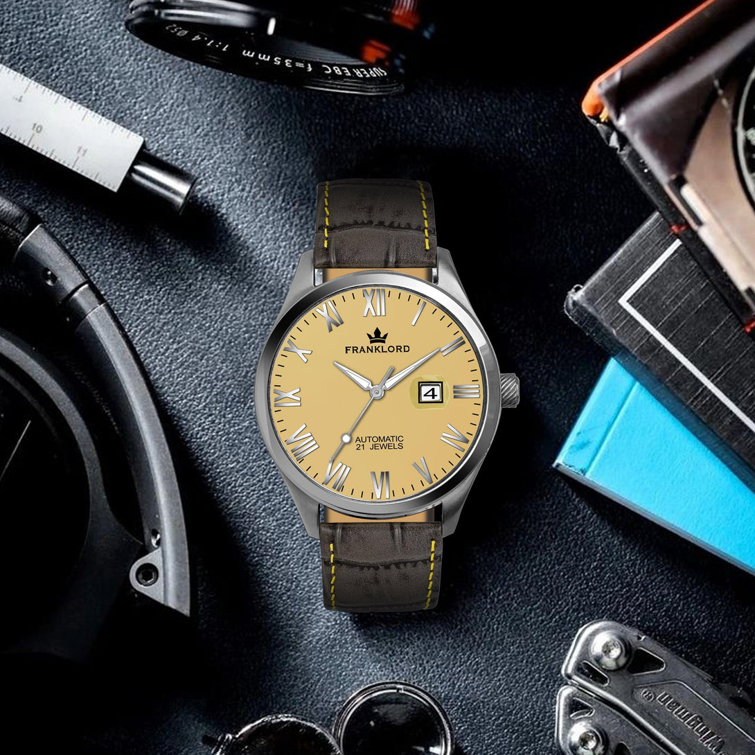 Franklord Regal Sapphire Roman - Amber Horizon | Luxury Automatic Watch - Franklord Watches