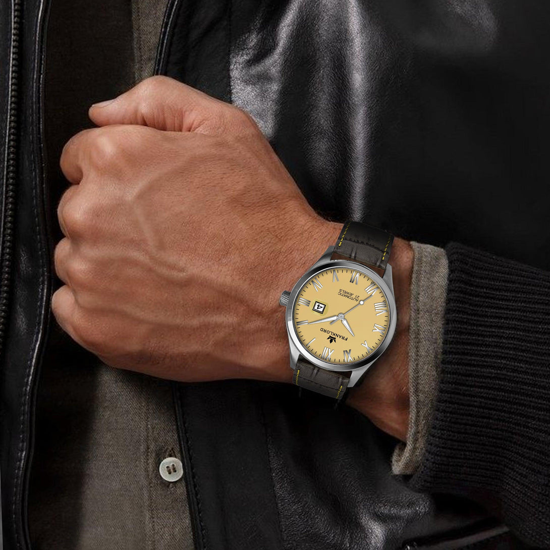 Franklord Regal Sapphire Roman - Amber Horizon | Luxury Automatic Watch - Franklord Watches