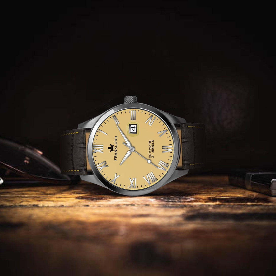 Franklord Regal Sapphire Roman - Amber Horizon | Luxury Automatic Watch - Franklord Watches