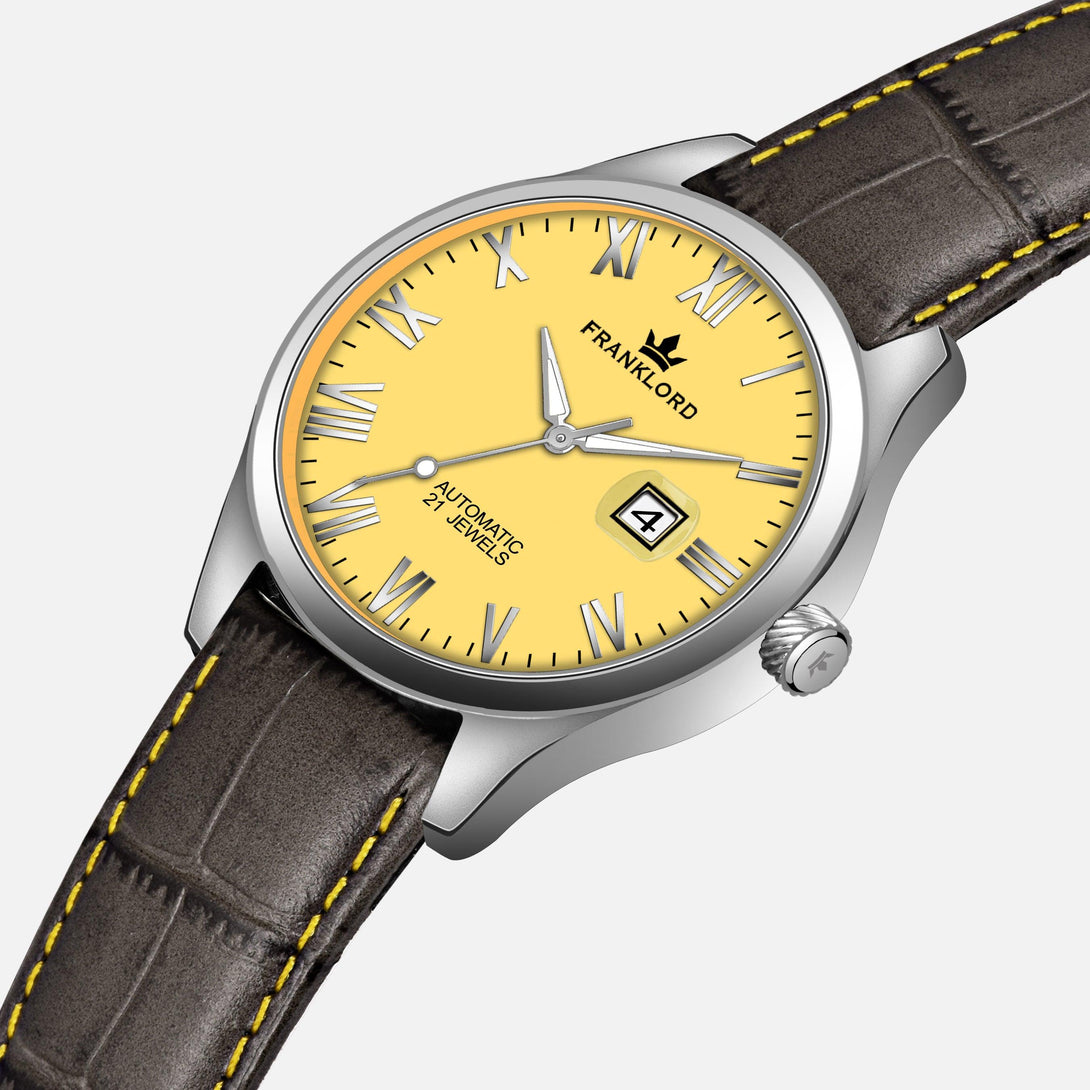 Franklord Regal Sapphire Roman - Amber Horizon | Luxury Automatic Watch - Franklord Watches