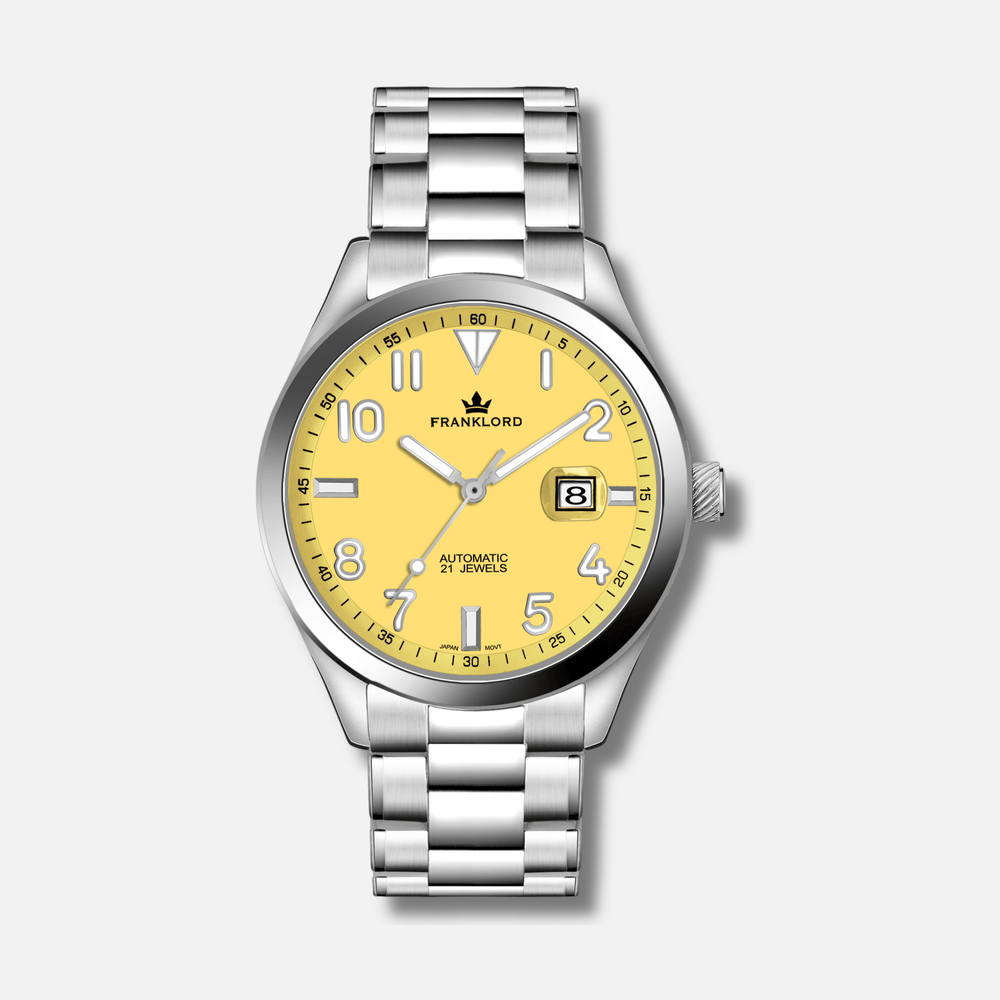 Franklord Regal Sapphire Legacy Steel Amber Gold Luxury Watch