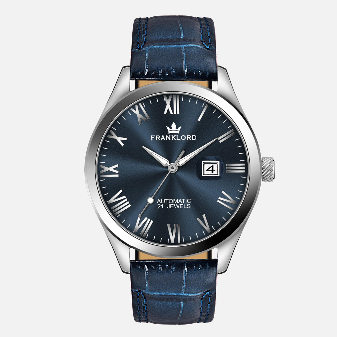 Franklord Regal Sapphire Roman - Midnight Crest | Luxury Automatic Watch - Franklord Watches