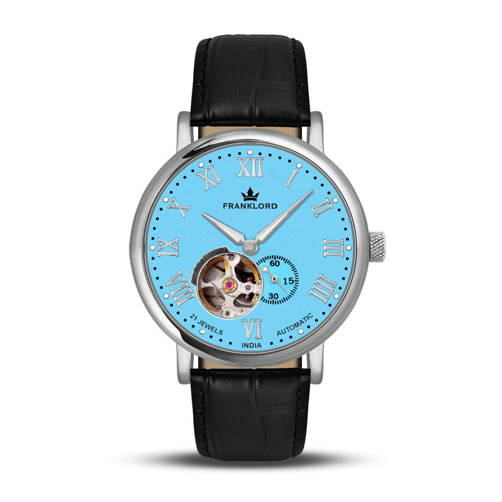 Franklord Heritage Open Heart – Tiffany Luxe | Men's Automatic Watch with Tiffany Dial - Franklord Watches