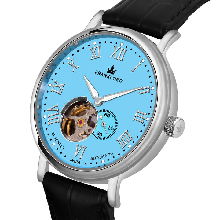Franklord Heritage Open Heart – Tiffany Luxe | Men's Automatic Watch with Tiffany Dial - Franklord Watches