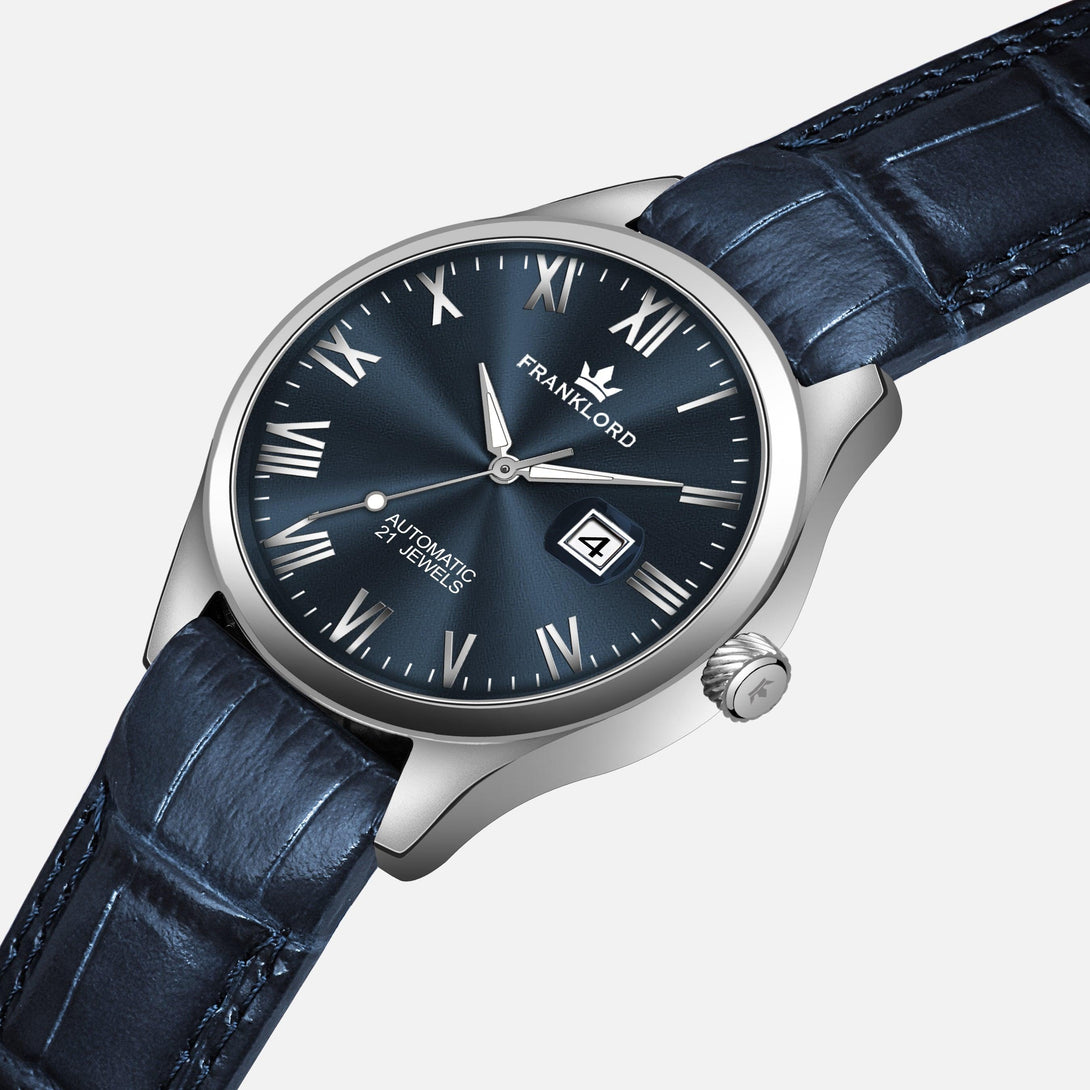 Franklord Regal Sapphire Roman - Midnight Crest | Luxury Automatic Watch - Franklord Watches
