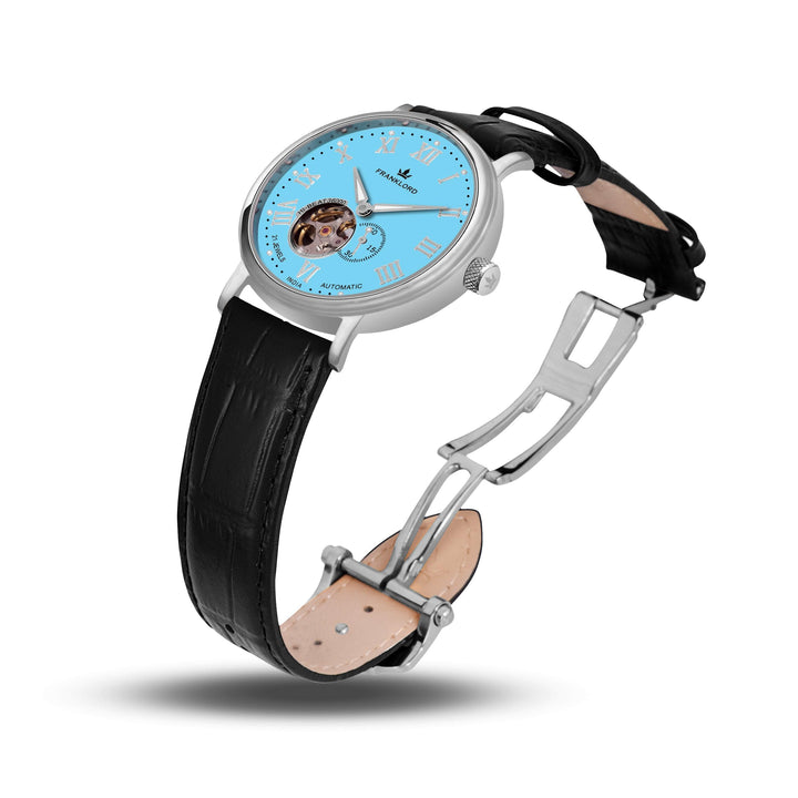 Franklord Heritage Open Heart – Tiffany Luxe | Men's Automatic Watch with Tiffany Dial - Franklord Watches