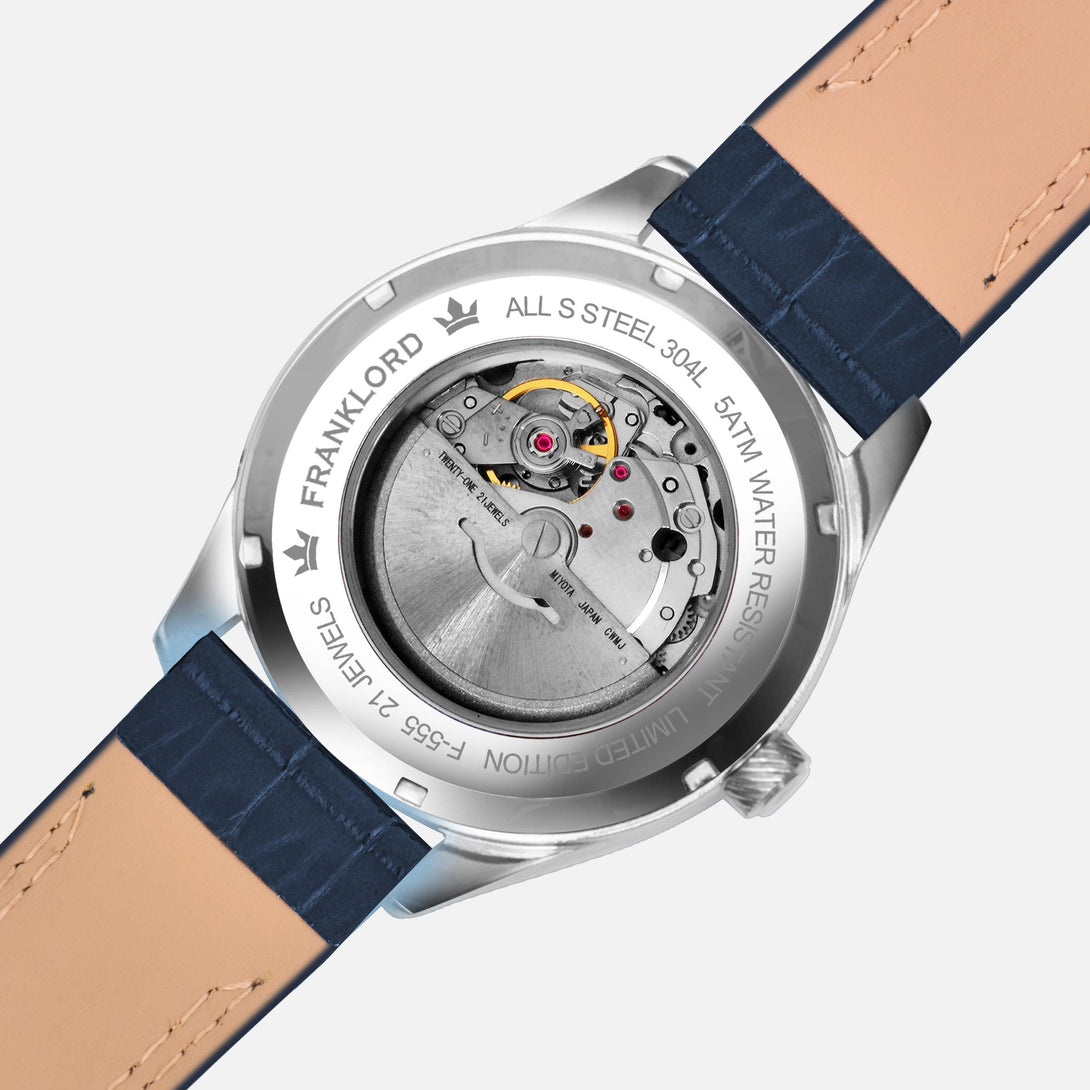 Franklord Regal Sapphire Roman - Midnight Crest | Luxury Automatic Watch - Franklord Watches
