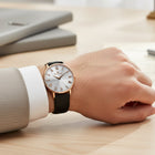 Franklord Classique Rose - Leather Strap | Slim Men's Rose Gold Watch