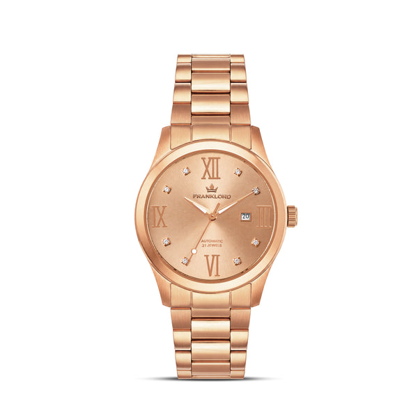 Franklord Regal Sapphire Roman Ladies Automatic Watch – Empress Rosé