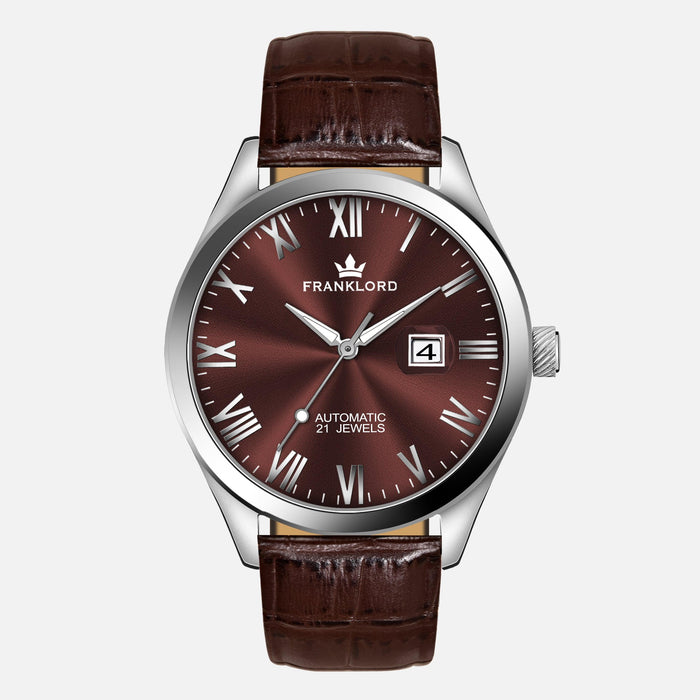 Franklord Regal Sapphire Roman Series – Wine Ember | Luxury Automatic Watch