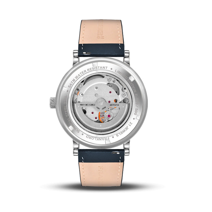 Franklord Heritage Open Heart – Navy Royale | Luxury Navy Dial Automatic Watch for Men - Franklord Watches