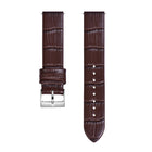 Franklord Coffee Brown 20mm Leather Watch Strap – Croco Grain Premium Quick Release Band