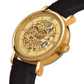 Franklord Mechanis – Gold Valiant | Luxury Skeleton Dial Automatic Watch with Leather Strap