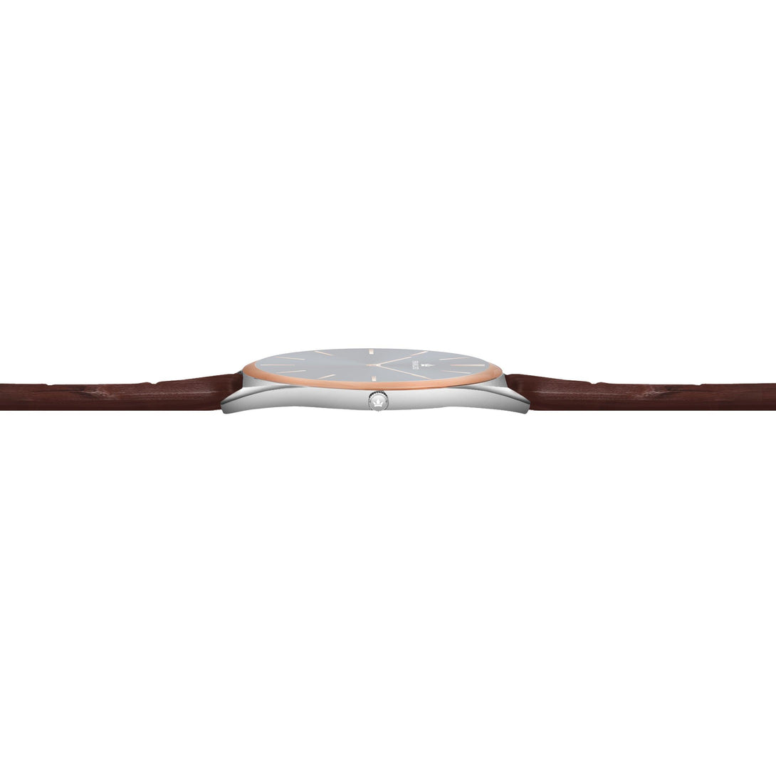 Franklord Swiss UltraThin Series - Rosewood Pearl | Ultra-Slim 5mm Luxury Watch - Franklord Watches