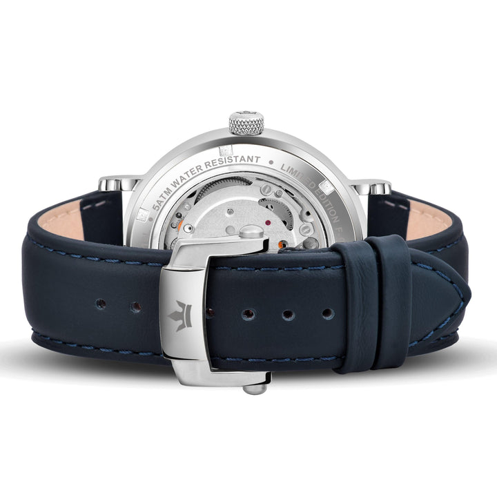 Franklord Heritage Open Heart – Navy Royale | Luxury Navy Dial Automatic Watch for Men - Franklord Watches