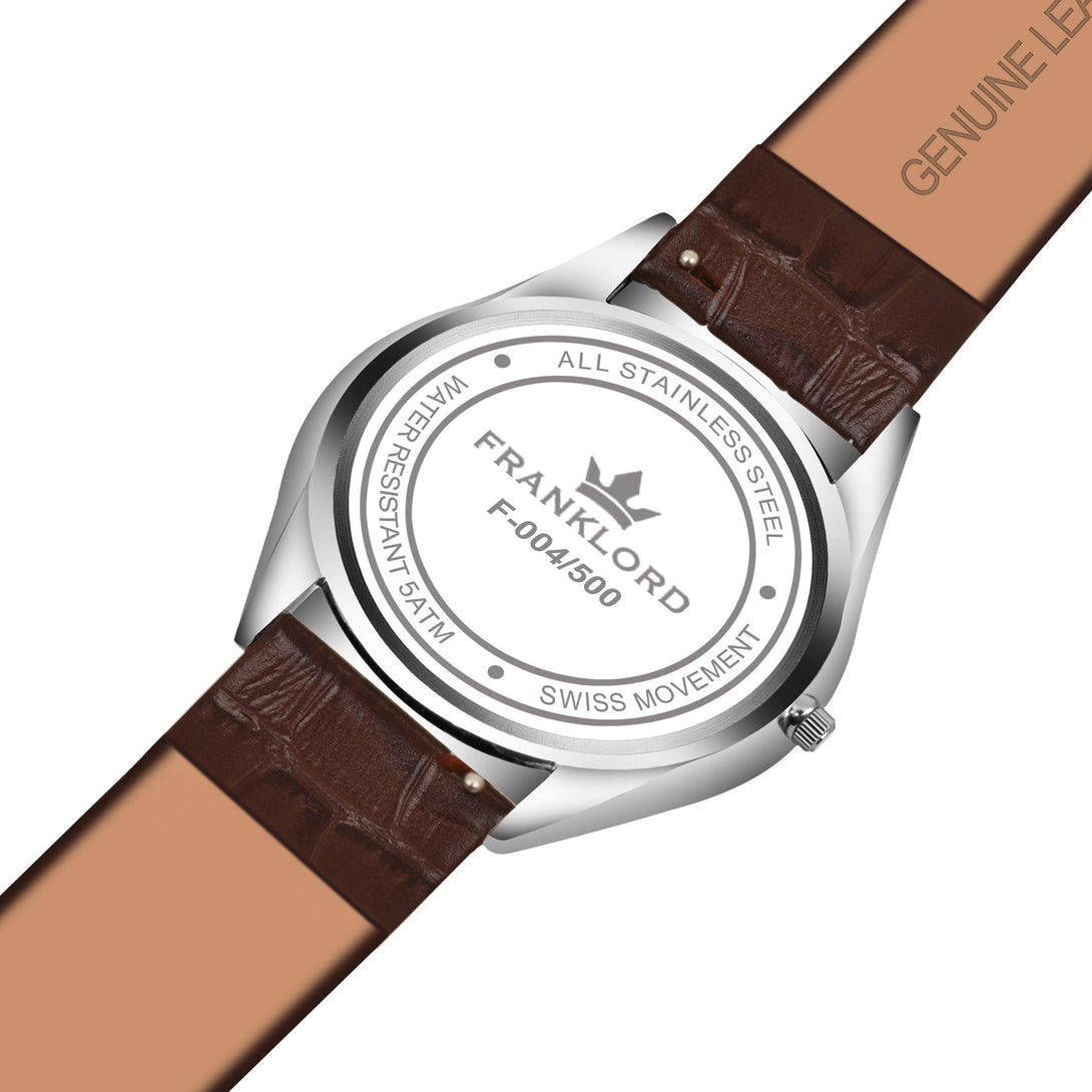 Franklord Swiss UltraThin Series - Rosewood Pearl | Ultra-Slim 5mm Luxury Watch - Franklord Watches