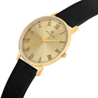 Franklord Classique Gold - Leather Strap | All Gold Slim Watch for Men