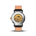 Franklord Mechanis – Noir Obsidian | Black Skeleton Automatic Watch with Leather Strap