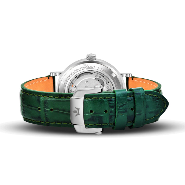 Franklord Heritage Open Heart – Emerald Legacy | Luxury Green Dial Automatic Watch for Men - Franklord Watches