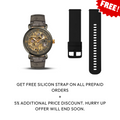 Franklord Mechanis – Titanium Smoke | Skeleton Dial Leather Strap Automatic Watch