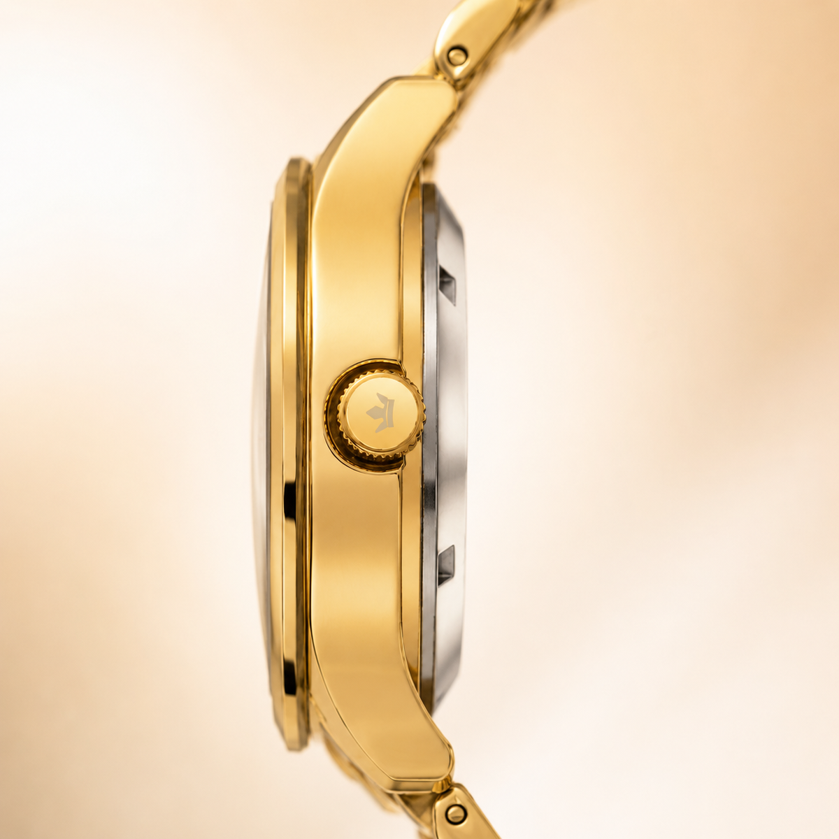 Franklord Ladies Maha Vastu Automatic – Gold Champagne Dial Watch for Women | 316L Steel