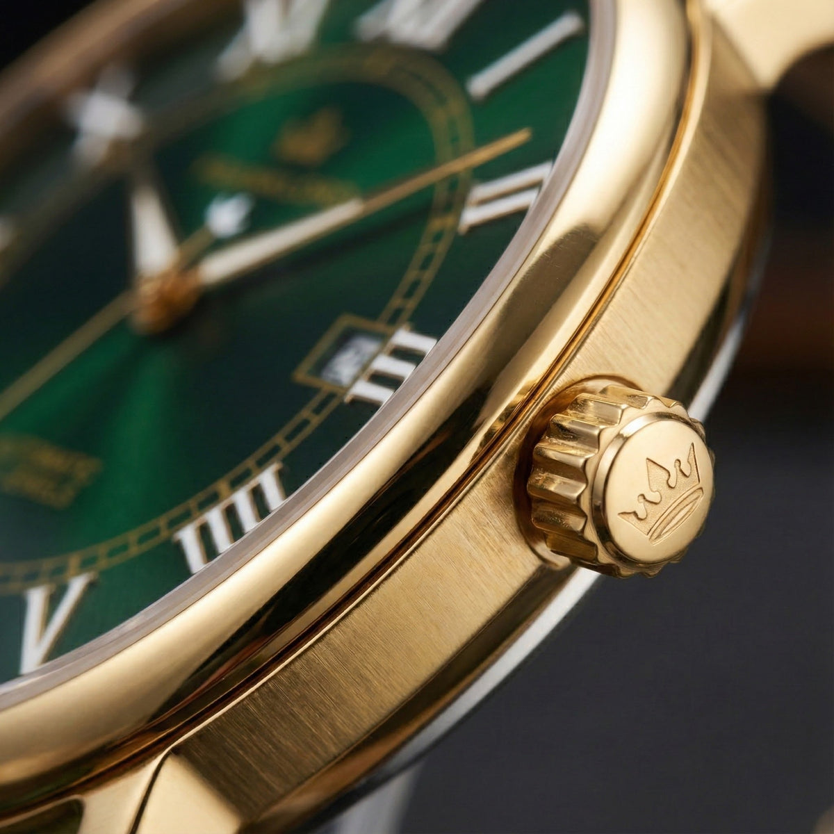 Franklord Eternal Roman Automatic – Emerlad Gold Edition | Miyota 8215 Luxury 21-Jewel Dress Watch