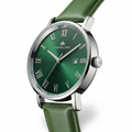 Franklord Prestige Emerald Leather Men's Watch – Green Sunburst Dial & Green Leather Strap