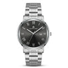 Franklord Prestige Onyx Steel Men's Watch – Black Sunburst Dial & Stainless Steel Bracelet