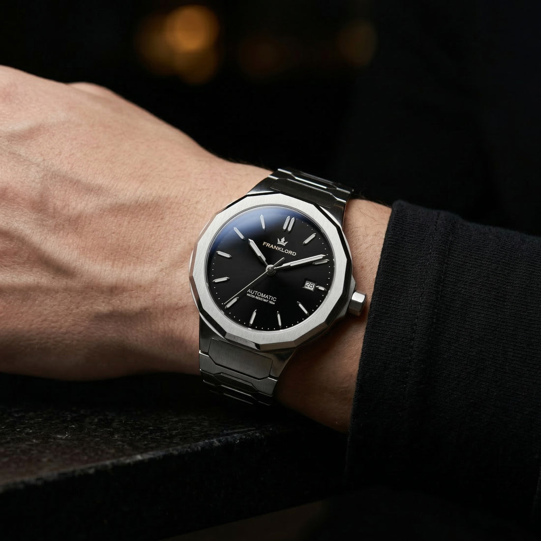 Franklord Optimus 2.0 — Onyx Black | Japanese Automatic Watch. - Franklord Watches