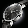 Franklord Prestige Onyx Leather Men's Watch – Black Sunburst Dial & Black Leather Strap