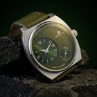 Franklord Eccentrica | Asymmetric Small Second Watch - The Emerald Enigma