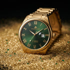 Franklord Regal Sapphire Roman Green in Gold | Maha Vastu-Inspired Timepiece for Prosperity thumbnail 2
