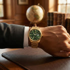 Franklord Regal Sapphire Roman Green in Gold | Maha Vastu-Inspired Timepiece for Prosperity thumbnail 3