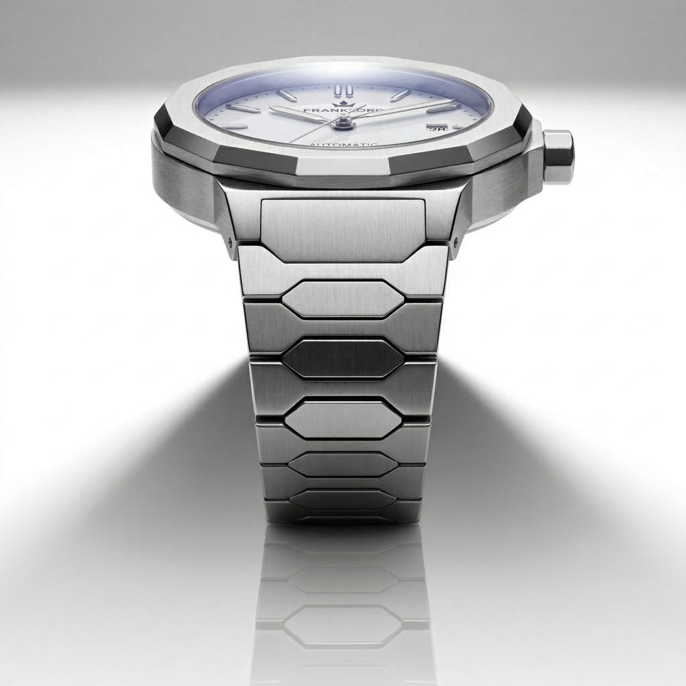 Franklord Optimus 2.0 — Frost White | Japanese Automatic Watch. - Franklord Watches