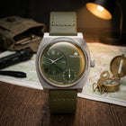 Franklord Eccentrica | Asymmetric Small Second Watch - The Emerald Enigma