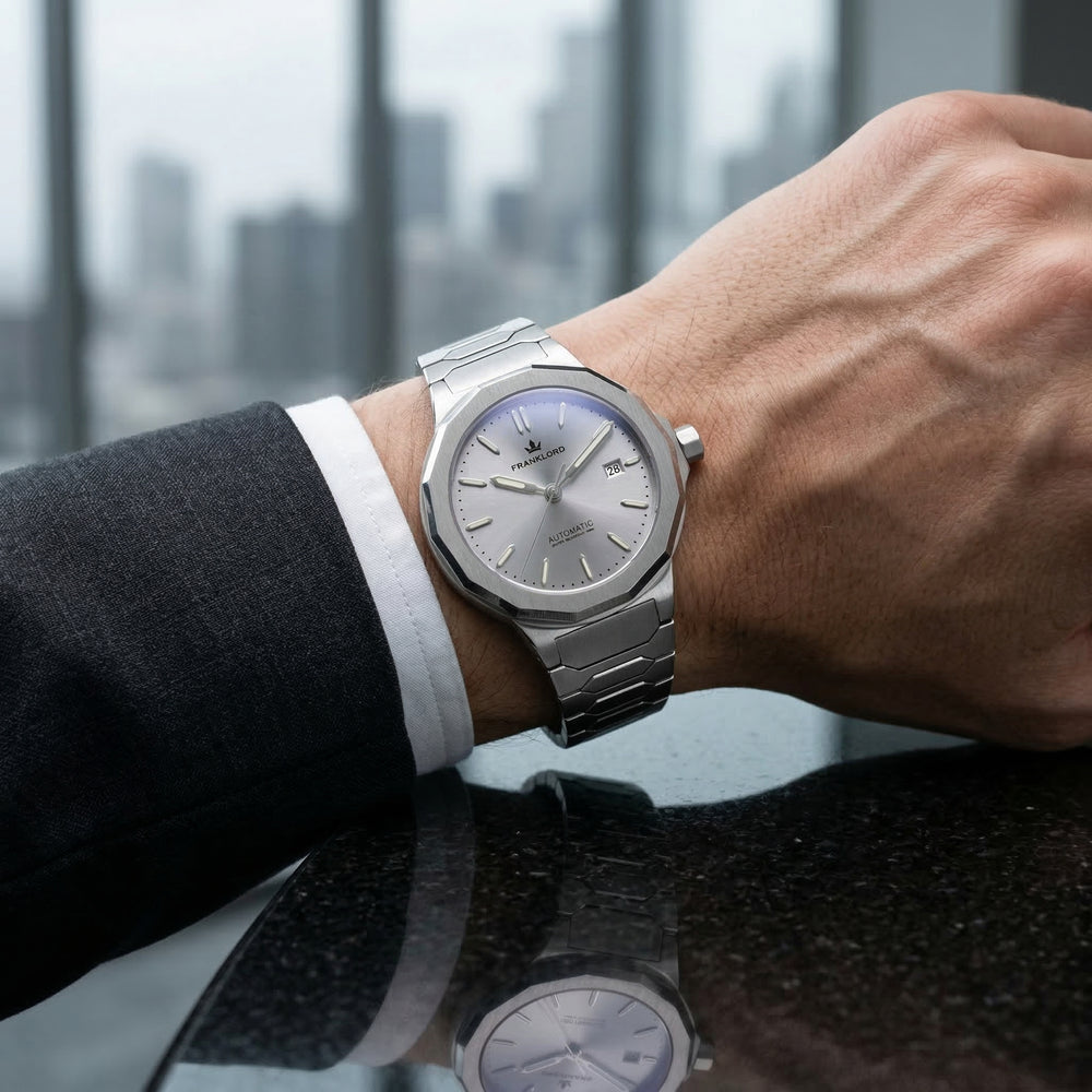 Franklord Optimus 2.0 — Frost Silver | Japanese Automatic Watch. - Franklord Watches