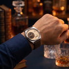 Franklord Eccentrica | Asymmetric Small Second Watch - The Champagne Dune