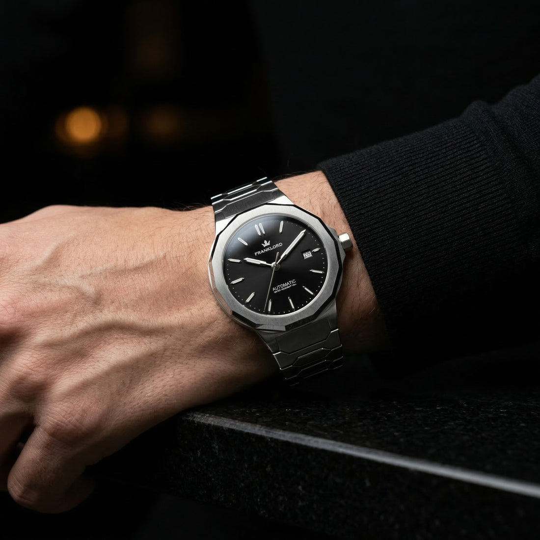 Franklord Optimus 2.0 — Onyx Black | Japanese Automatic Watch. - Franklord Watches