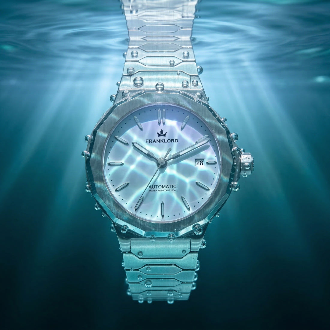 Franklord Optimus 2.0 — Frost White | Japanese Automatic Watch. - Franklord Watches