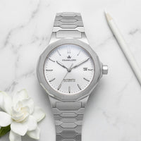 Franklord Optimus 2.0 — Frost White | Japanese Automatic Watch. - Franklord Watches
