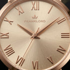 Franklord Classique Women's Ultra-Slim Watch – 32mm Rose Gold Stainless Steel Mesh