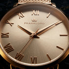 Franklord Classique Women's Ultra-Slim Watch – 32mm Rose Gold Stainless Steel Mesh